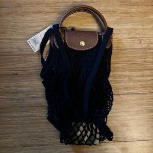 Longchamp beach type open netting bag